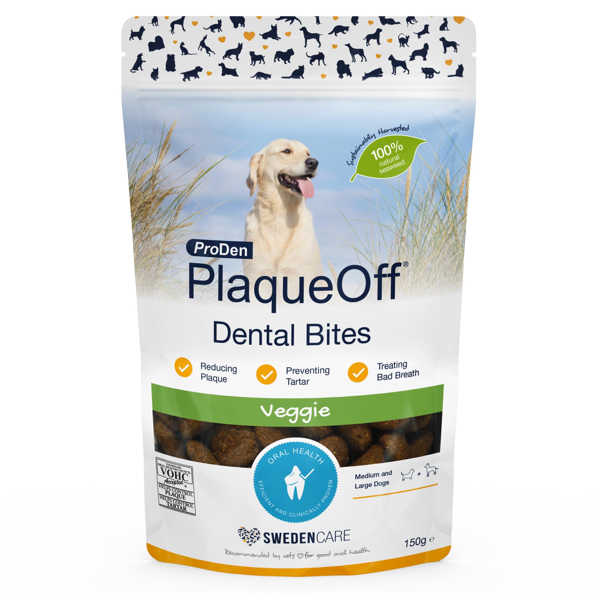 Proden Plaqueoff Dental Bites Dog, 150 G