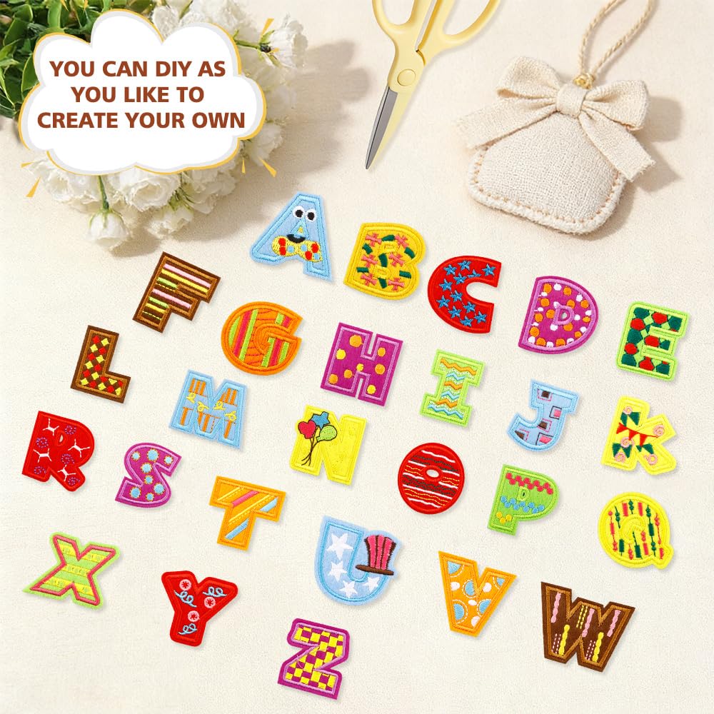 26 parches bordados con letras para planchar, varios estilos para ropa, parches decorativos de prensa de calor para ropa, sombreros, chaquetas, mochilas, accesorios de bricolaje