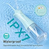 Vista 6 de COSLUS Irrigador Dental de Agua para Dientes: 4 Modos, Inalámbrico, Portátil, Tanque de 300ML Más Grande, Limpiador de Dientes de Agua, IPX7