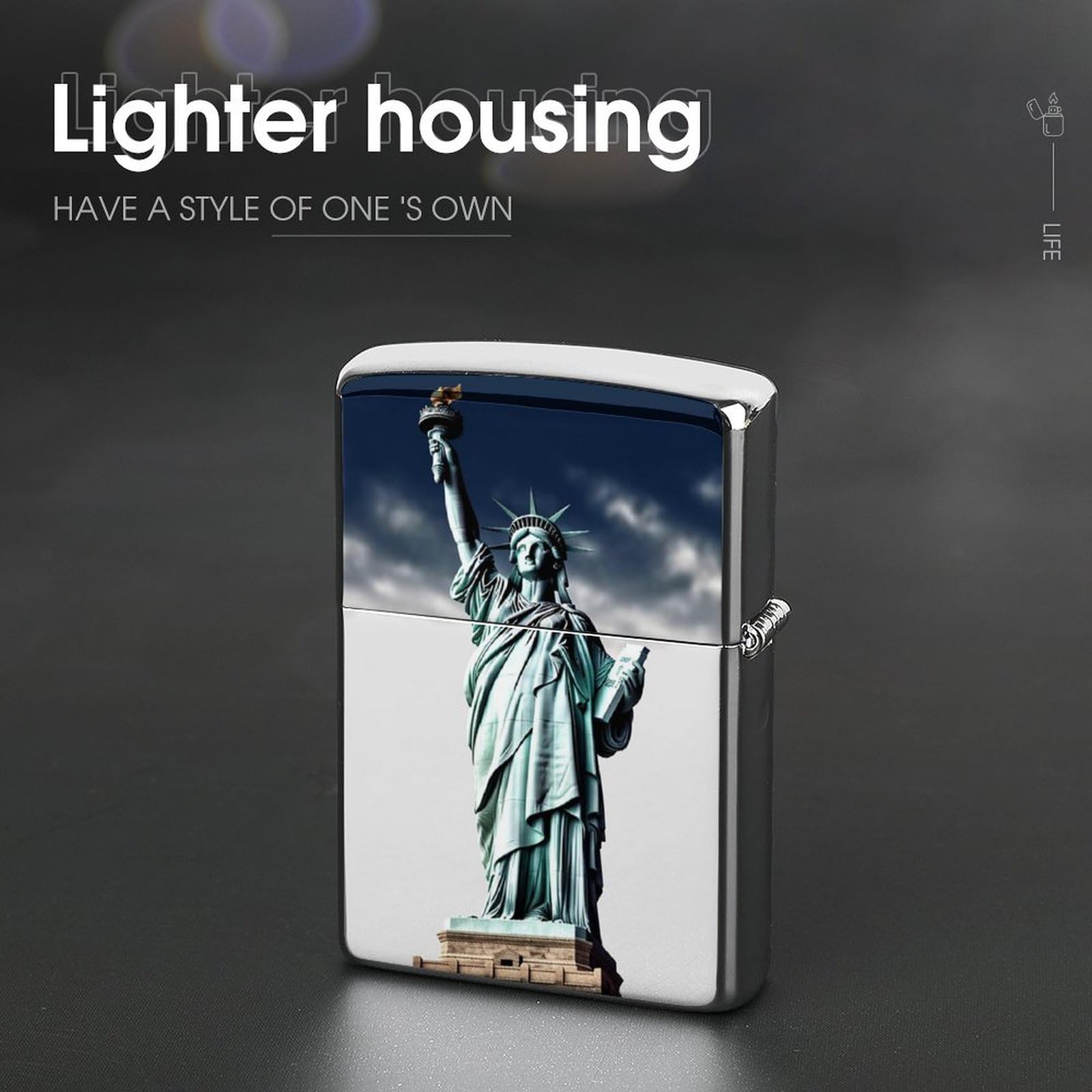 statue of liberty cigarette lighter Amazon.com: Statue of Liberty Lighter Case Double-Sided Graffiti Lighter  Holder