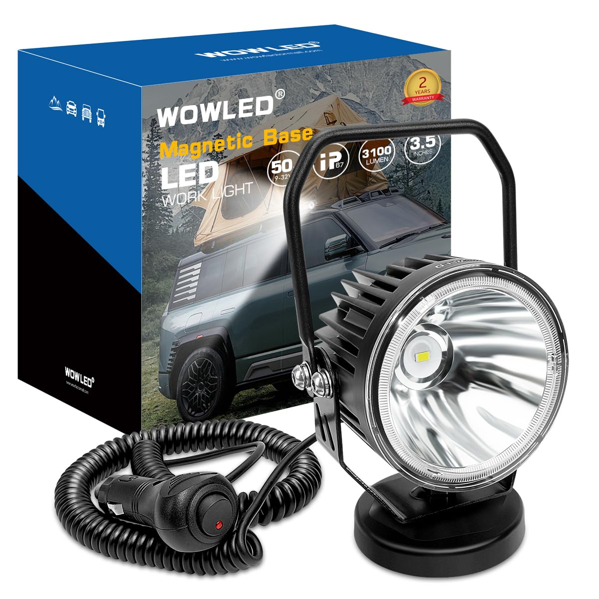 car cigarette lighter light Amazon.com: WOWLED Magnetic LED Work Light 12V, 50W 3.5 Inch Round  Spotlight Pod Light with Magnetic Base Mount, Portable LED Light for  Camping Car SUV Boat Truck Driving Fog Lamp Cigarette Lighter