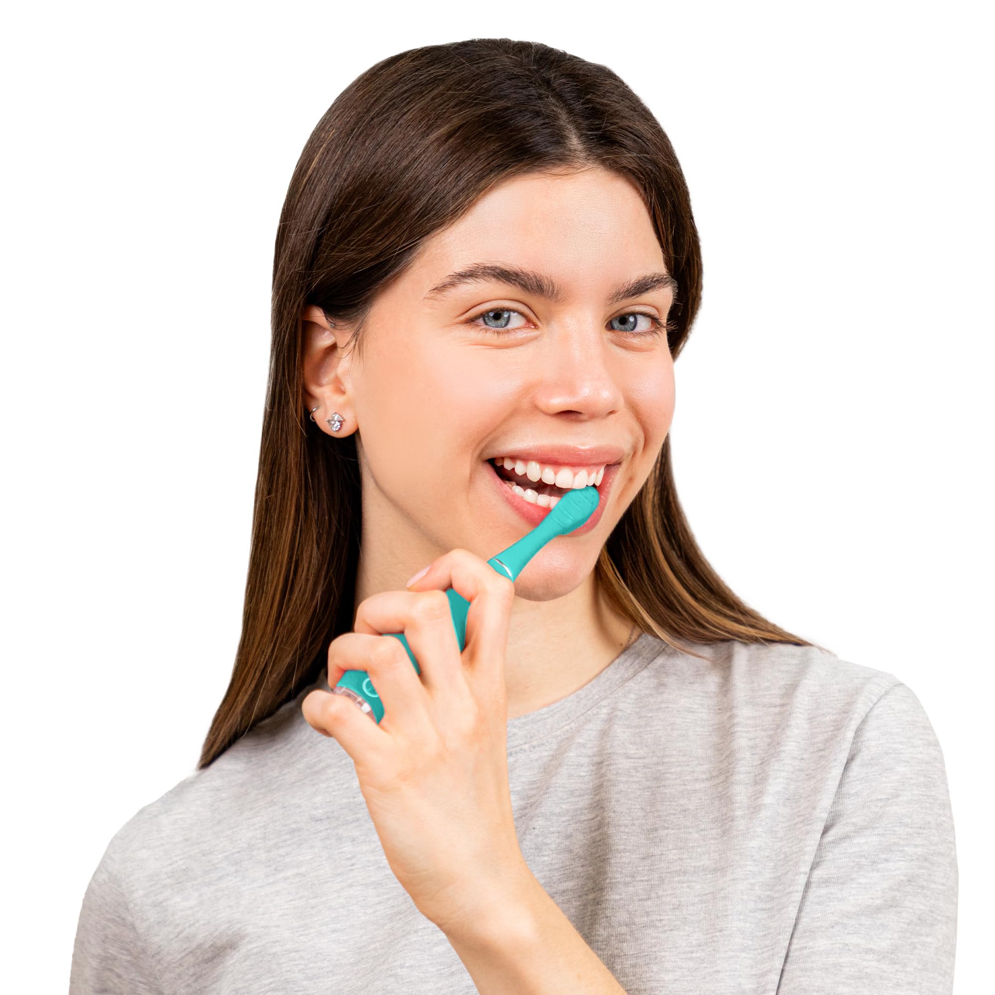 FOREO ISSA 4 Smile cepillo de dientes sónico compacto, portátil, con cabezal híbrido 4 en 1, silicona suave, limpieza dental, batería USB 265 días, recambio cada 6 meses