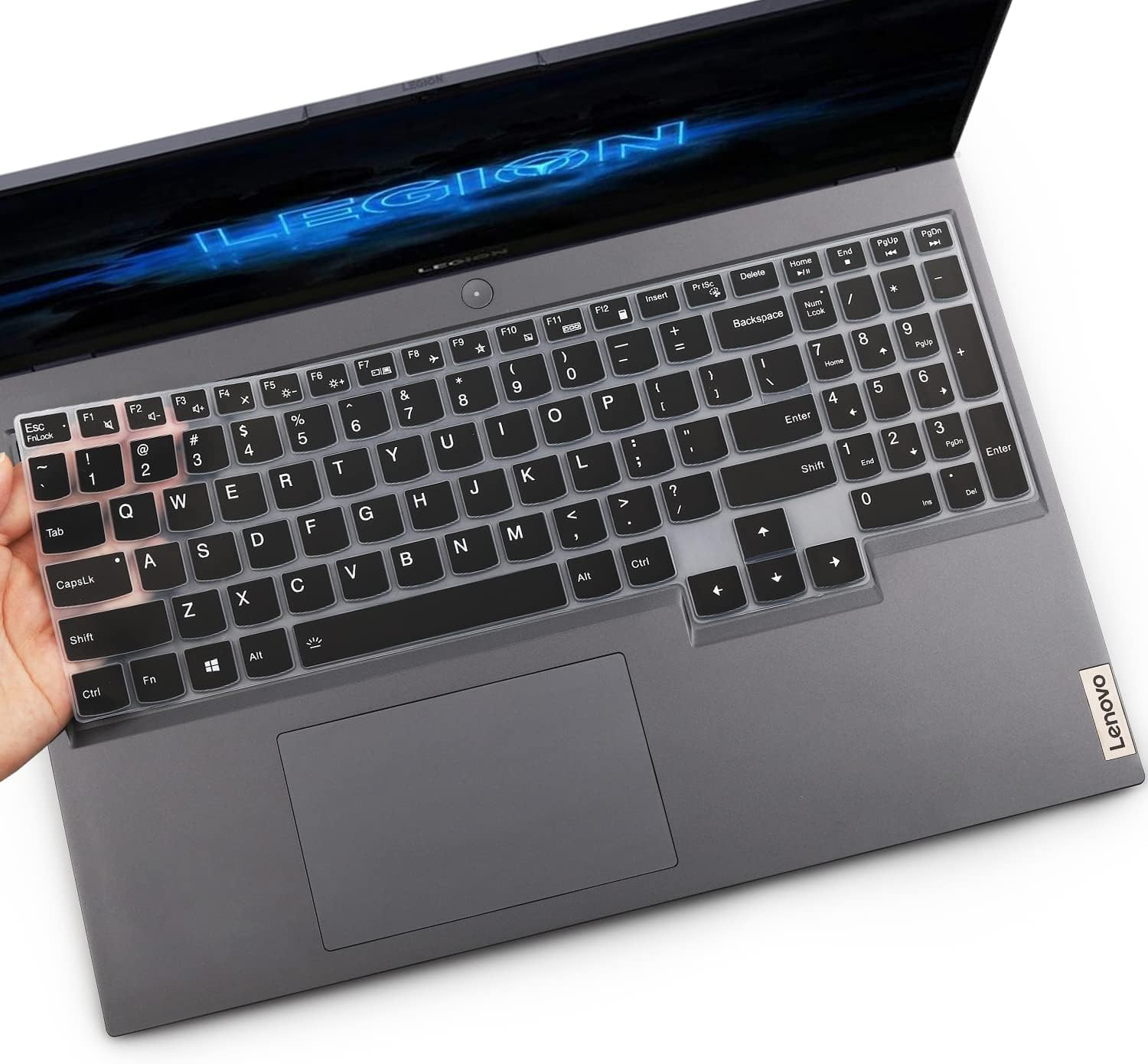 Capsa Dust and Waterproof Silicone dust Cover for Lenovo Legion 5 5i 5p 5pi 7i 15.6" & 17.3" laptops -Black