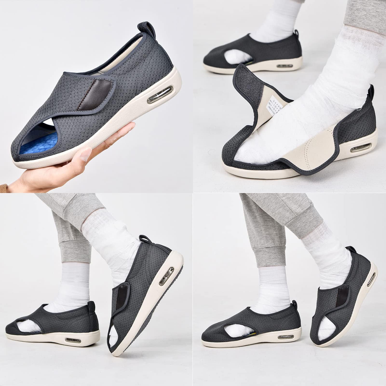 Ortopedyczne buty do chodzenia dla cukrzyków, lekkie, oddychające, spuchnięte stopy, zapalenie stawów, ortopedyczne obuwie, dla kobiet i mężczyzn, zapalenie stawów, buty z pianką z pamięcią