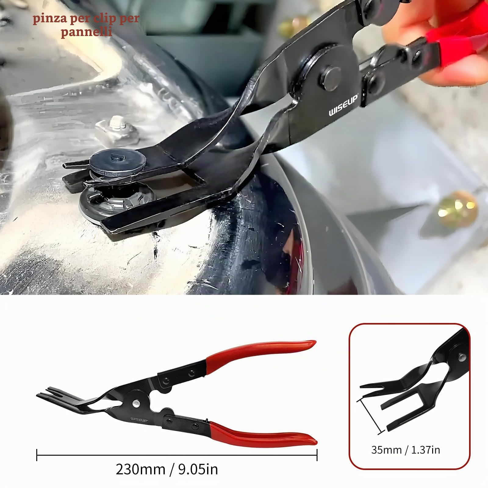 WISEUP Set di 8 attrezzi per scollegare il tubo del carburante, pinza per tubo del carburante, pinze per rimozione tubi, scollegamento elettrico/spinta, estrattore relè, rimozione clip pannello e