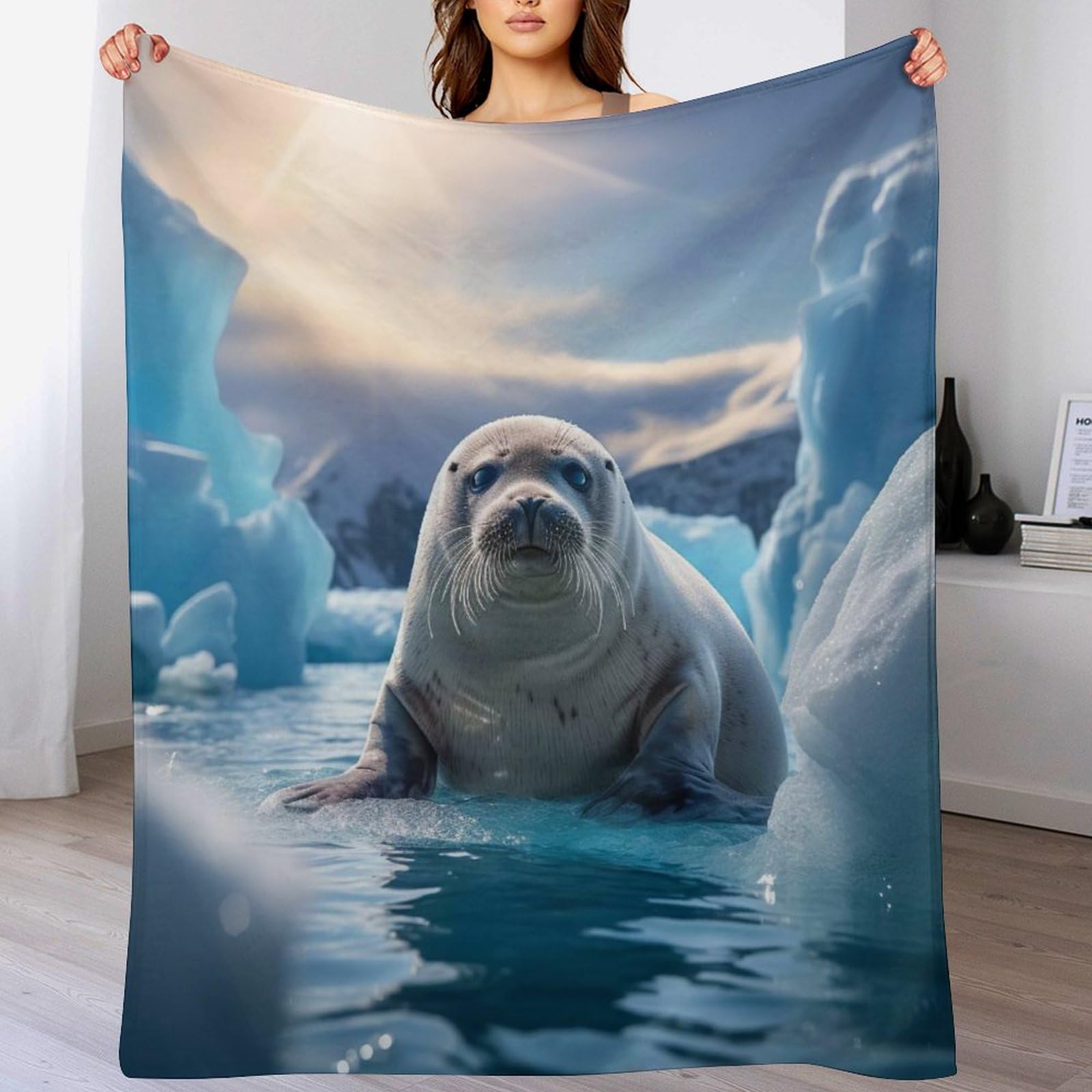Manta de franela y forro polar para cama o sofá con tacto de peluche de 100x130 cm