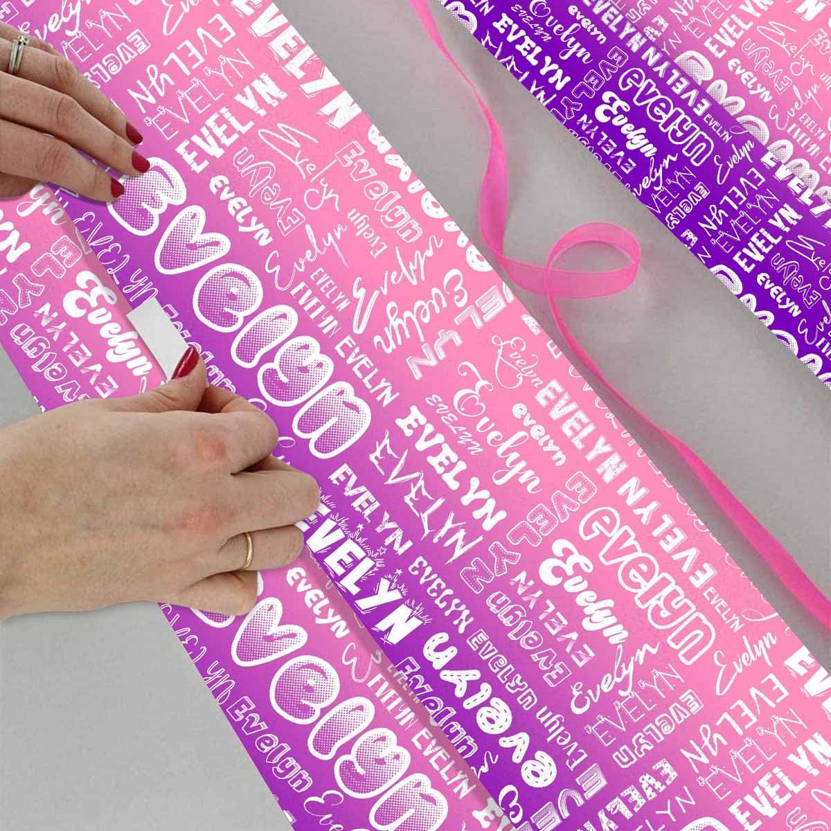 AOFUN Personalized Christmas Gift Custom Gift Tissue Paper Roll Valentine'S Wrapping Paper Customized Wrapping Paper Valentine Gift Wrapping Paper 5 Rolls 58"" x 23"", Style 3