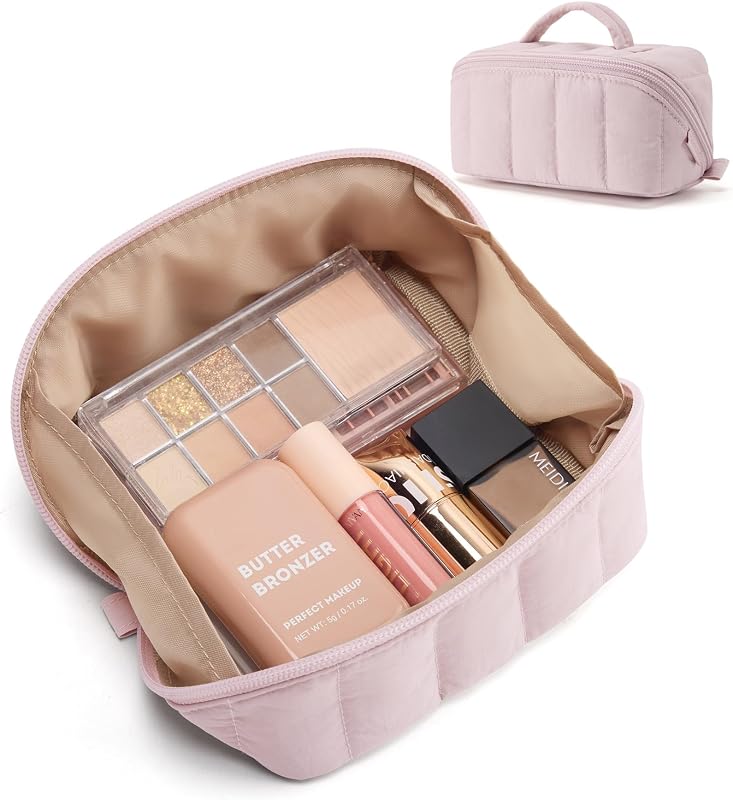 Necessaire pequena BAGSMART Sakura Pink com zíper