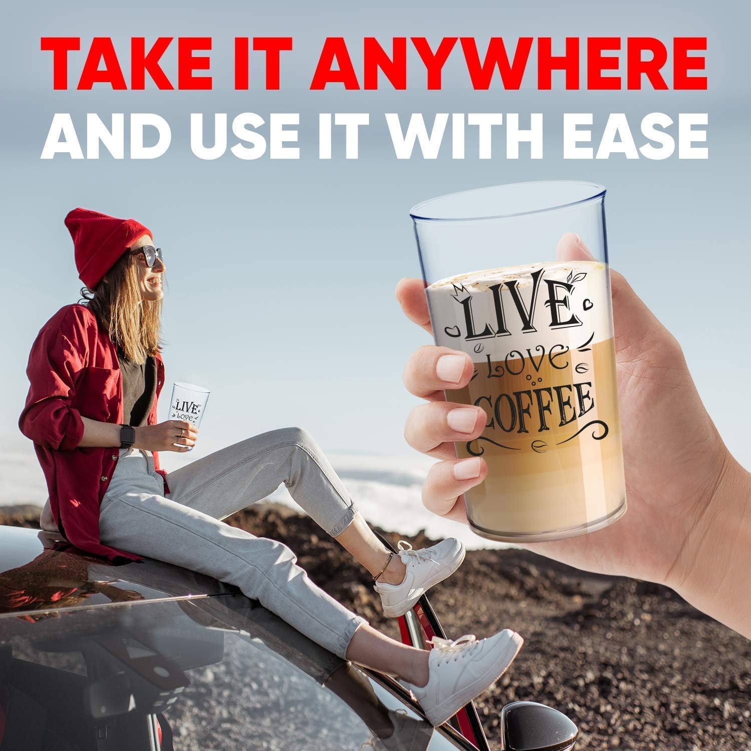 Bundle - PowerLix Milk Frother Handheld Battery Operated Electric + PowerLix New Double whisk Improve Motor Milk frother with Foamer Cup