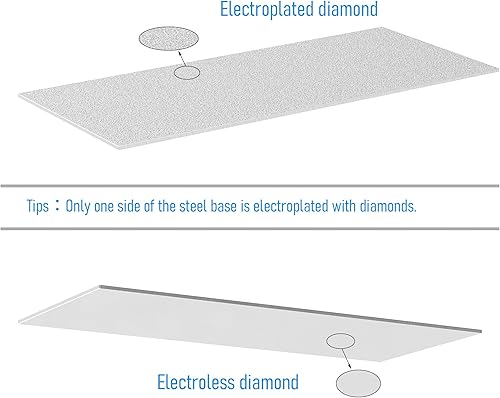 Miniatura 3 de Hoja de repuesto de piedra de afilar de diamante para afilar grano 80, hoja de disco de lijado de pulido de diamante rectangular de 6.693 x 2.953