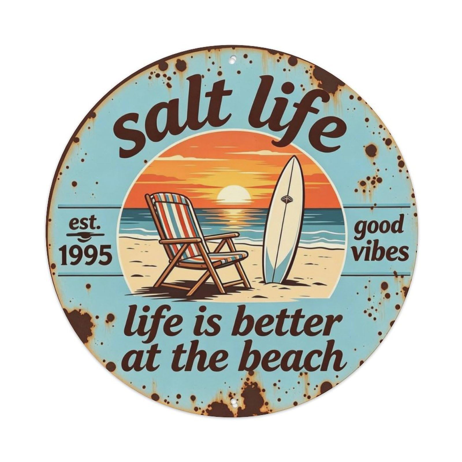 Life Is Better at The Beach Metal Tin Sign Plaque