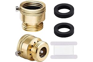 2 PCS Brass Faucet Vacuum Breaker, 3/4 Inch Brass Hose Bib Backflow...