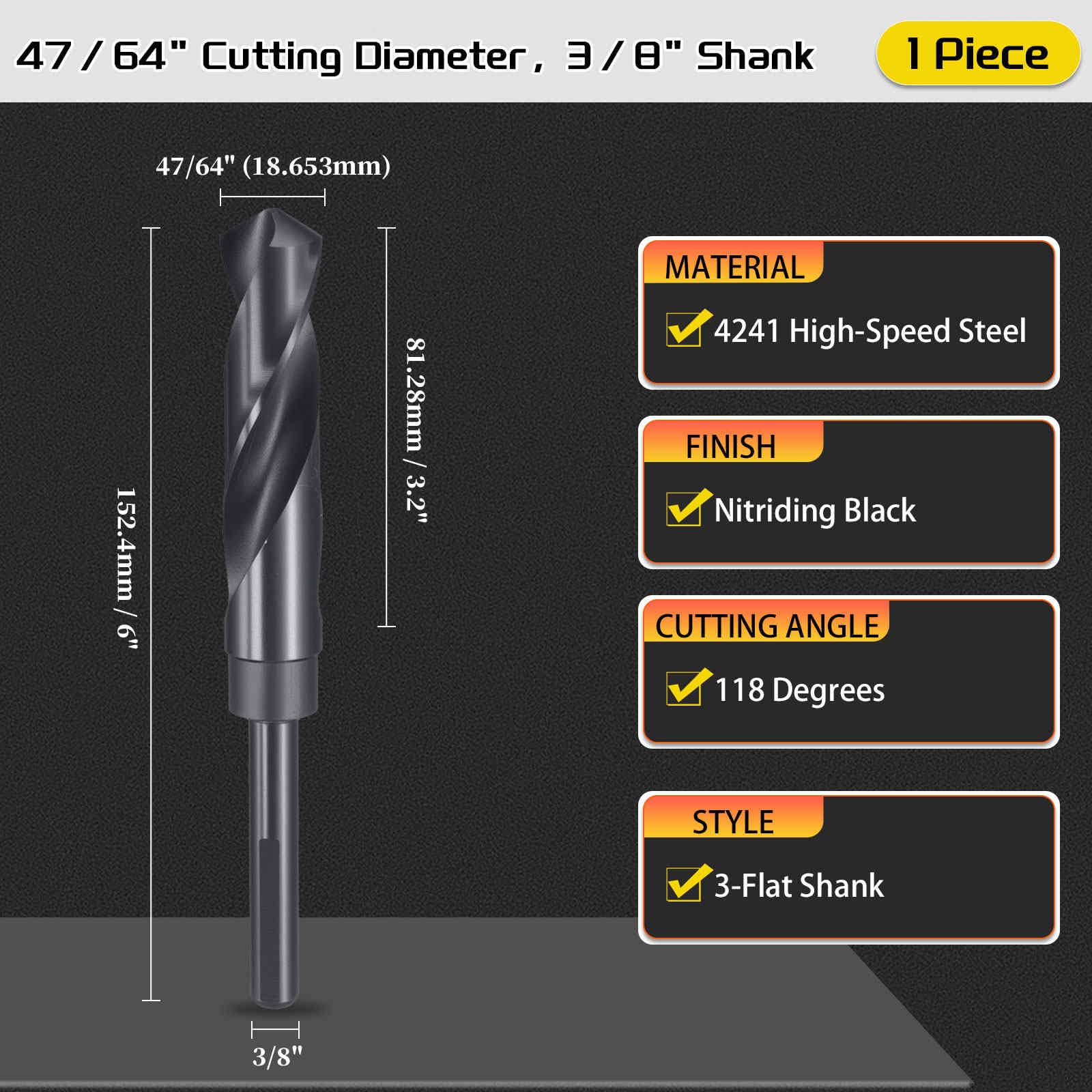 CoCud Drill Bit, 47/64" Cutting Diameter (18.653mm) - Image 2