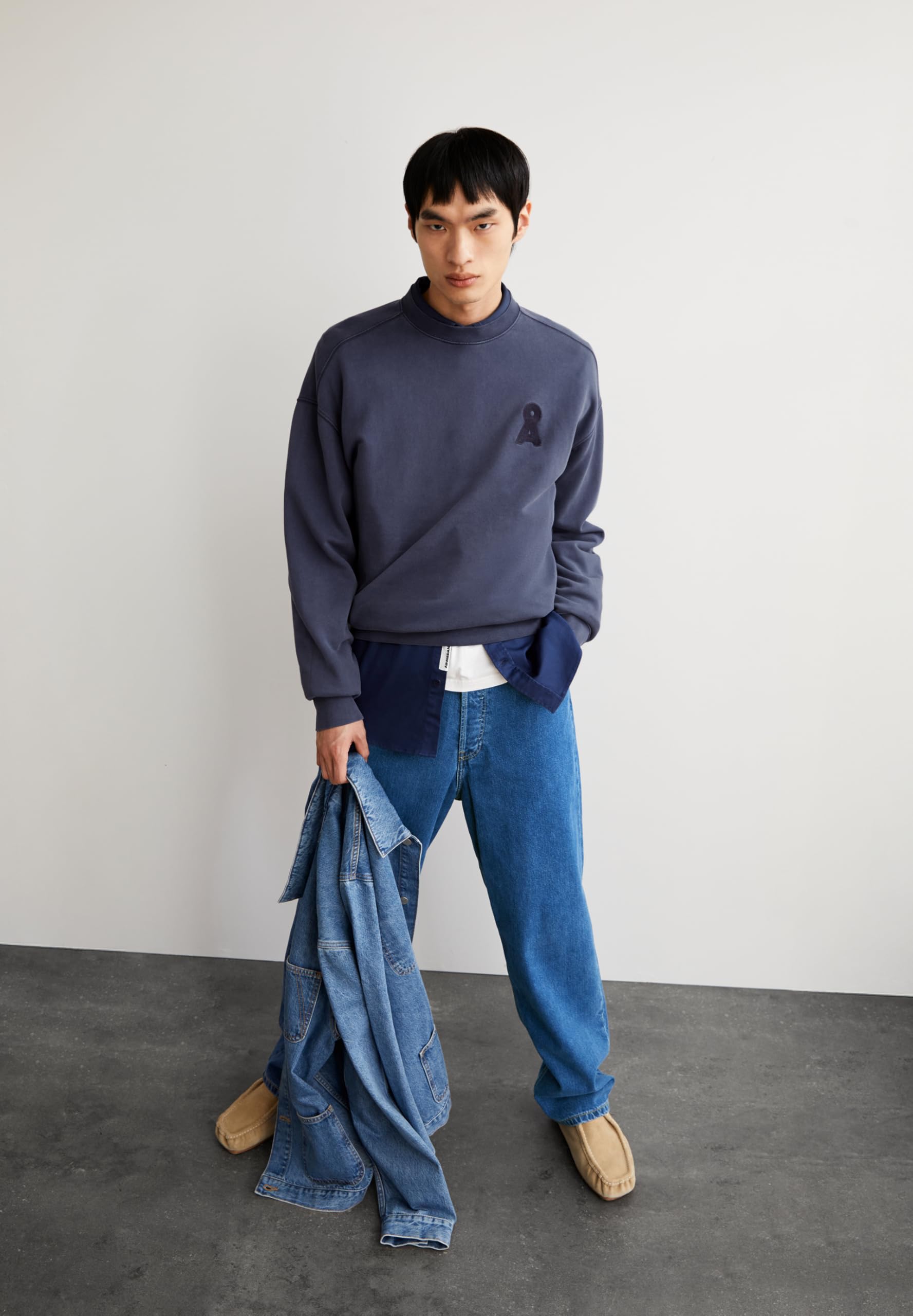 ARMEDANGELS Herren Sweatshirt aus Bio-Baumwolle Iconic Å EMAAL GMT DYE Relaxed Fit