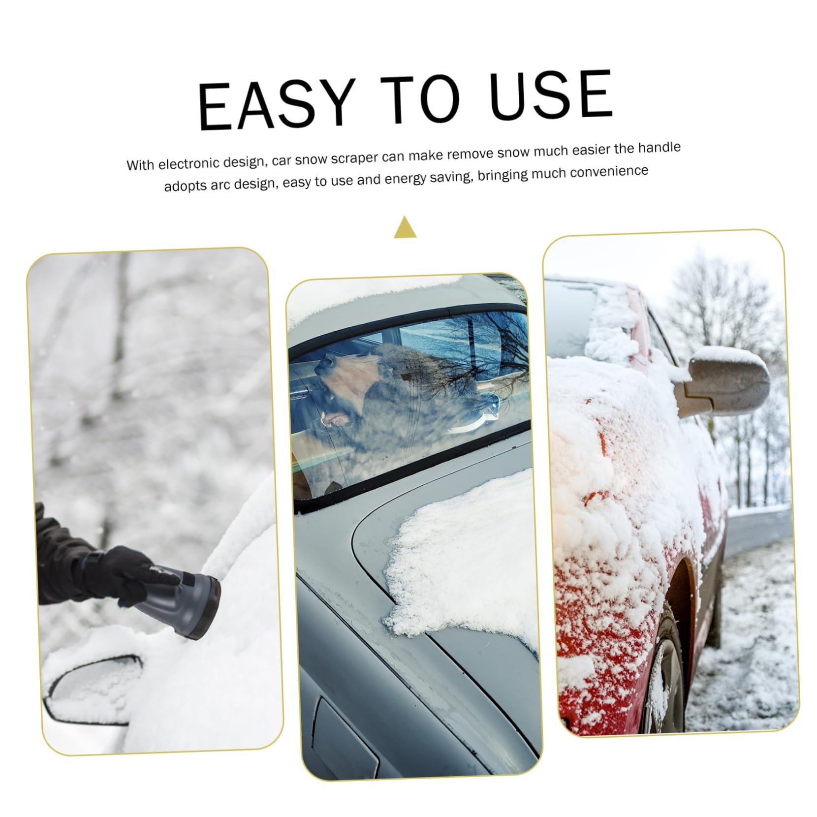 HEMOTON 1 Set Spazzaneve Pala da Neve per Auto Inverno Auto Elettrico De- Auto Ghiaccio Auto Neve Multifunzionale Auto Neve Rimozione per Auto Strumento di Rimozione Raschietto per