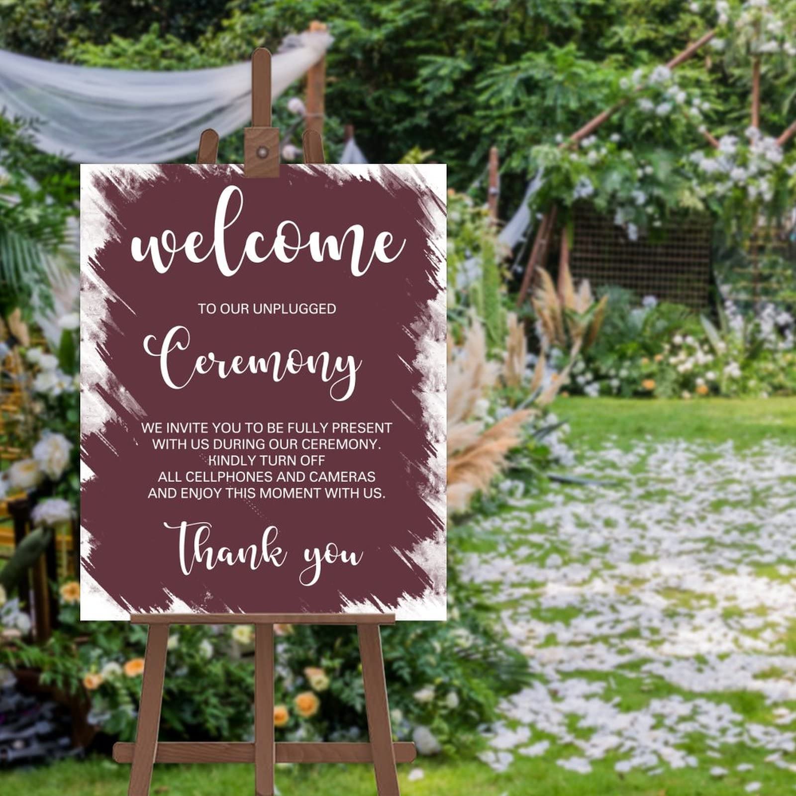 Panneau de cérémonie personnalisé de mariage haut de gamme 30x45cm