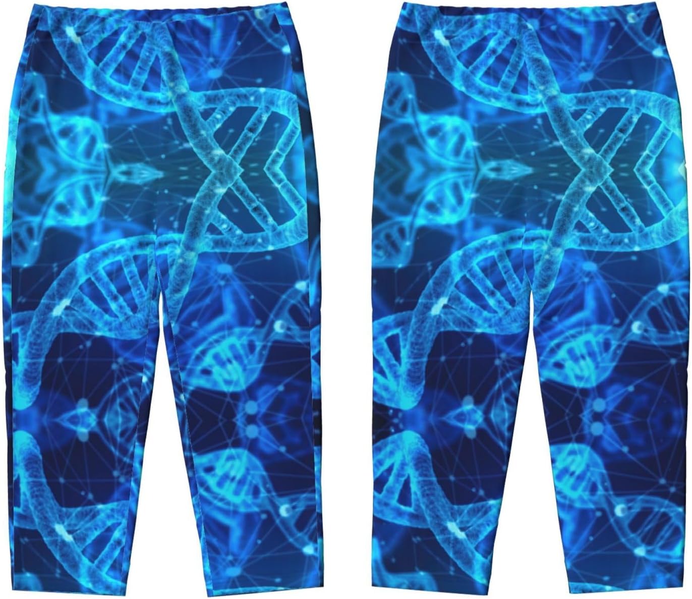 Dna Chain Photo Print Fashion Pajama Bottoms,Cotton Pajamas,For Both Lounging At Home And Casual Outings