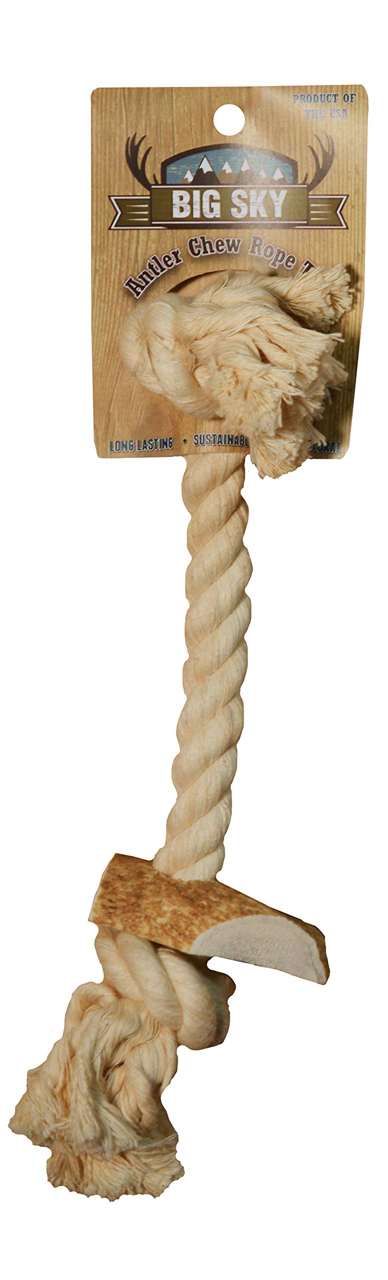 Pet Supplies : Pet Chew Toys : Scott Pet 1 Piece 3/4"" x 15"" Rope Toy with  Antler, Large, White (AB03W) : Amazon.com