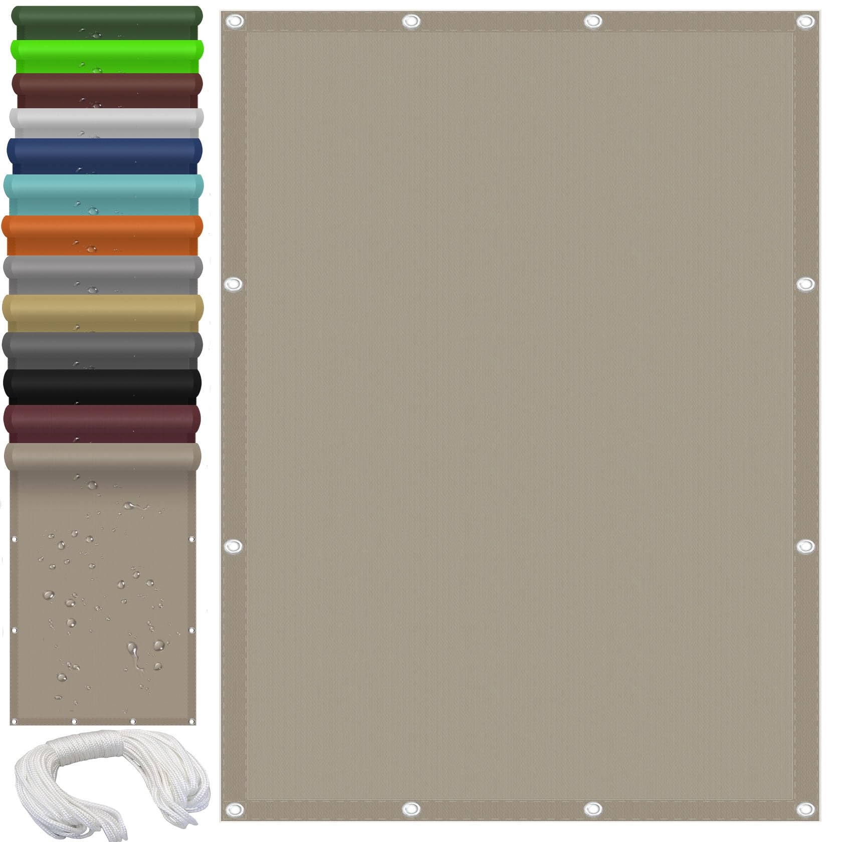Voile d'ombrage imperméable pour bloquer les UV sur votre terrasse