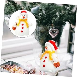 PRETYZOOM 6 Pçs Enfeites De Boneco De Neve Bling Decoração Miniture Decoração Rústica Decoração Em Miniatura Enfeites De Natal Acessórios Para Casa De Bonecas De Natal Estatuetas De Boneco