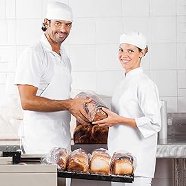 Bread Poly Bags,100 Pieces 15x3x6 Inches Bread Loaf Packing Bags with 100 Twist Ties,Clear Thick Gusseted Grocery Bakery Bag (Medium-6x3x15)