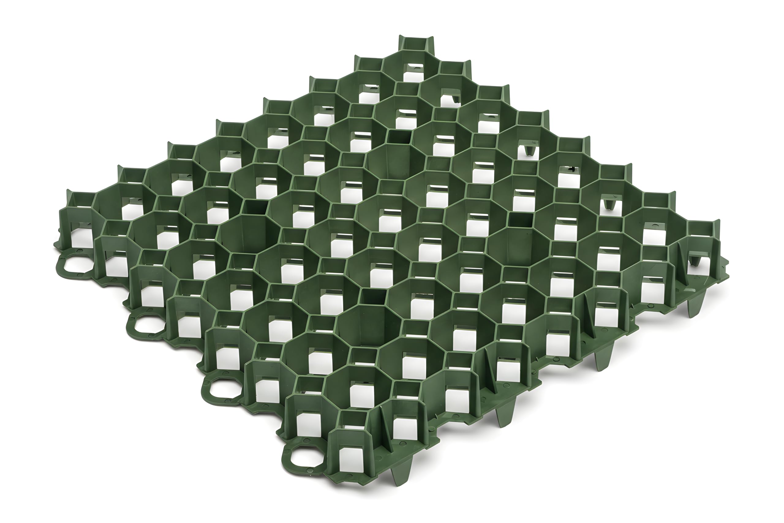 DEWEPRO Rasengitter 50x50x4 cm 10 Stück - Kunststoff Rasenwaben für Einfahrt, Parkplatz & Garten - Belastbares Kiesgitter zur Flächenbefestigung