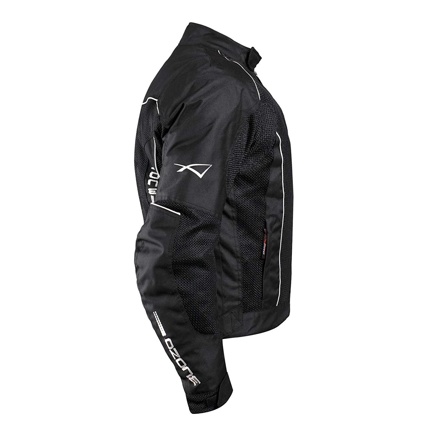 A-Pro Giacca Giubbino Tessuto Mesh Forato Traspirante Moto Touring Termico Estate (L, Nero)