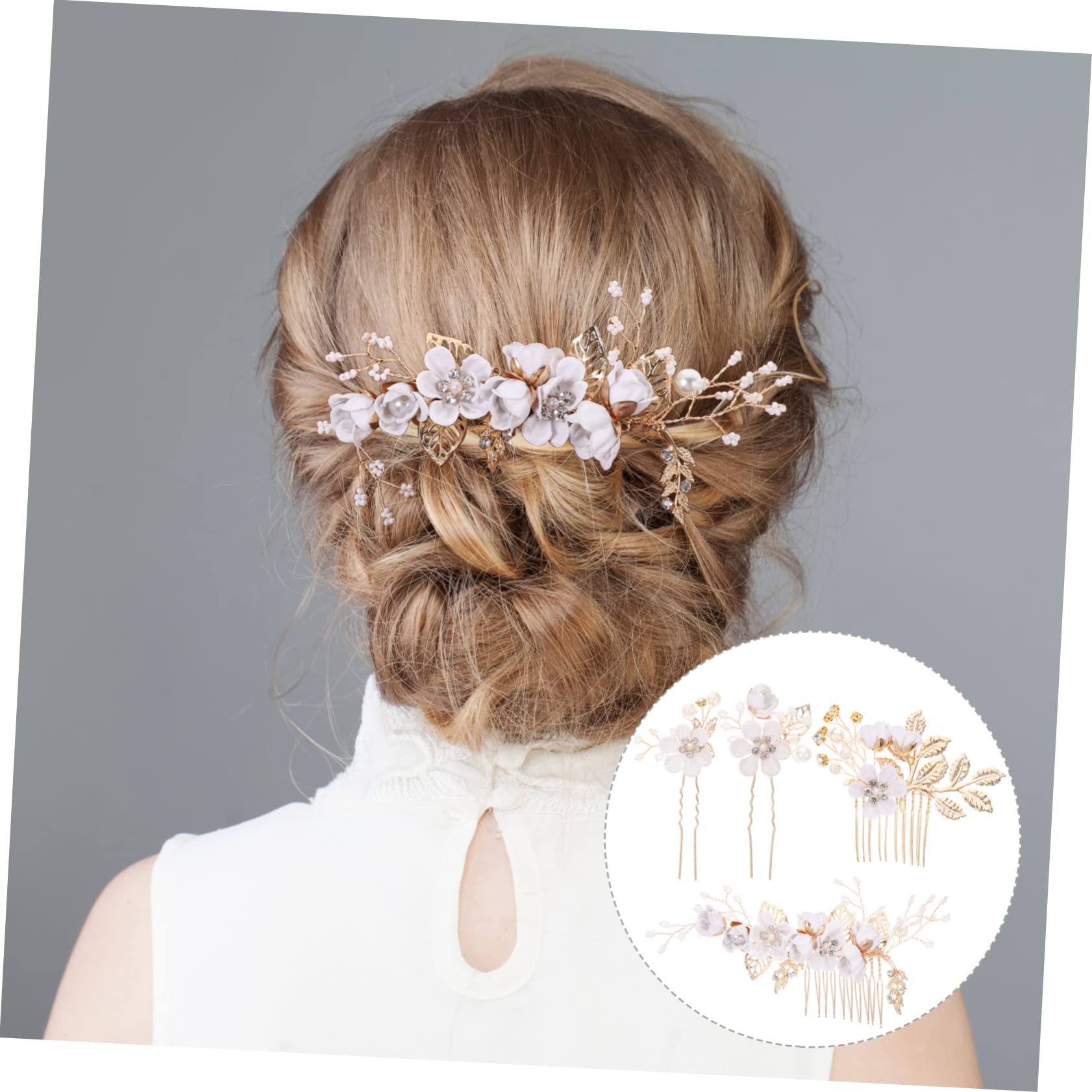 Housoutil 16stücke Goldene Blüten-haarkämme Für Braut Teiliges Elegantes Hochzeits-haaraccessoire Haarnadeln Für Besondere Anlässe Langlebige Materialien Und Feine Verarbeitung Für