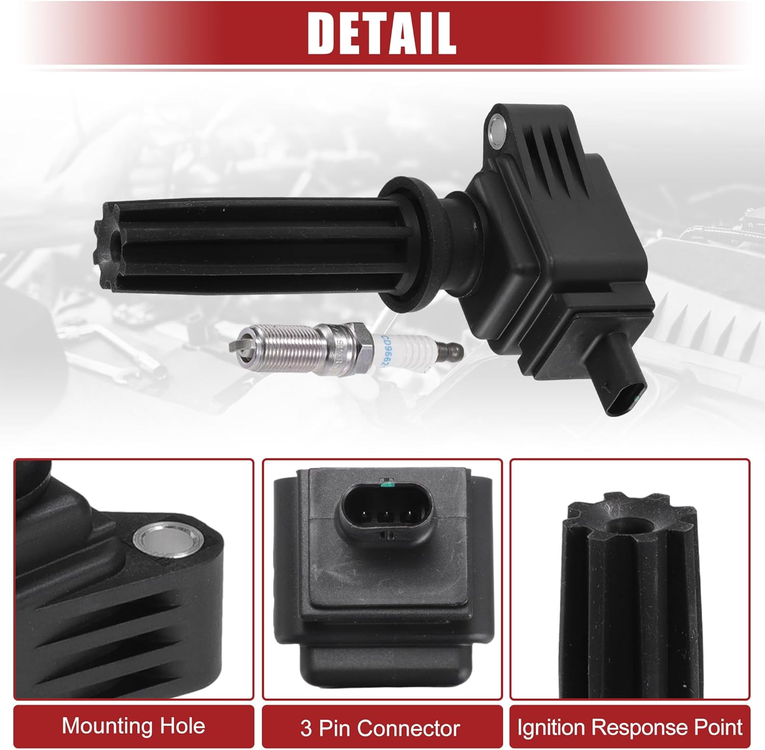 ACROPIX Automotive Ignition Coil Spark Plug Fit for Ford Edge 2012-2018 for Ford Focus 2012-2018 No.CM5Z12029A - Pack of 8