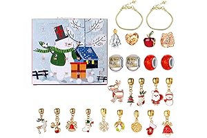 Christmas Advent Calendar 2021 Bracelet Countdown Calendar for Kids with Charm Beads