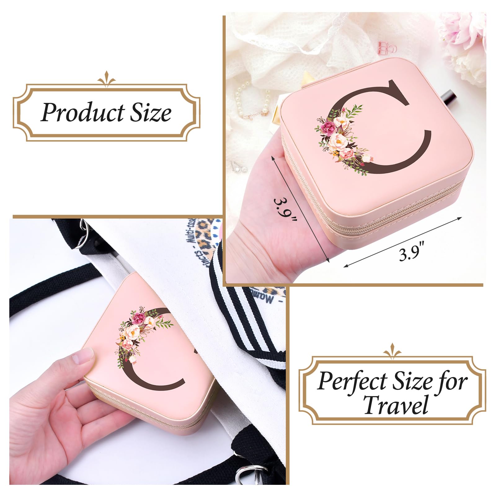 Preppy Travel Easter Basket Stuffers for Teen Girls, Travel Jewelry Box Personalized Birthday Gifts for Women, Fashion Travel Essentials Trendy Stuff