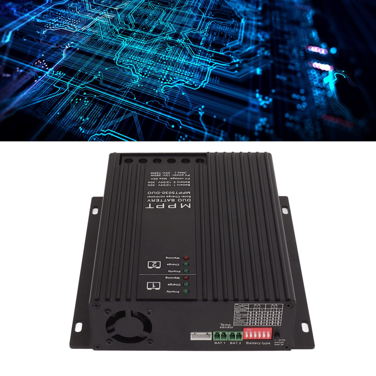 Kontroler ładowania Słonecznego Regulator Baterii Słonecznej Bluetooth ze Stopu Aluminium 12V 360W 24V 720W 9V do 32V dla RV Marine Off Grid ładowanie Baterii