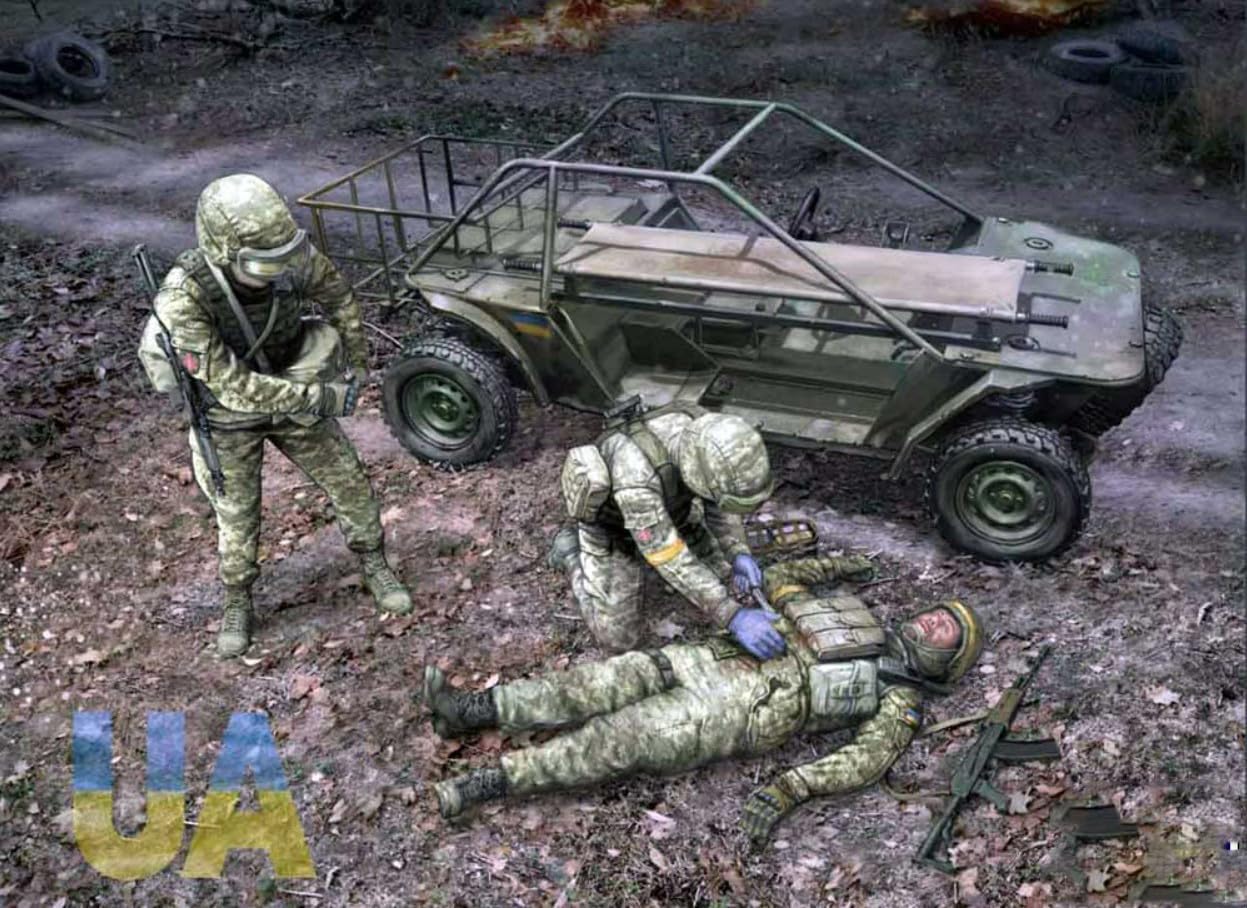 Master Box 35246 1/35 Buggy Mongoose. Ukrainian Battlefield Evacuation with Crew