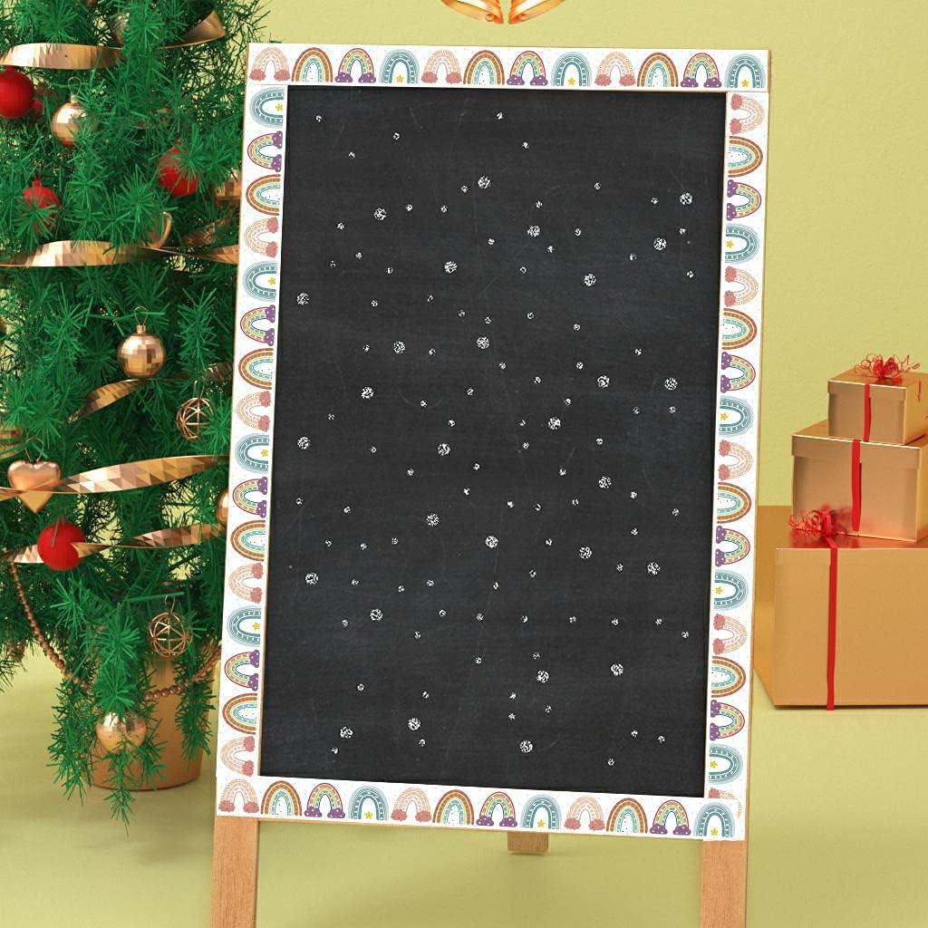 Peel and Stick Wallpaper Borders Self-Adhesive for Bathroom Wall Border Sticker Home Ceiling Decorative Border for Living Room Kitchen Rainbow 7.6cm X 2000cm