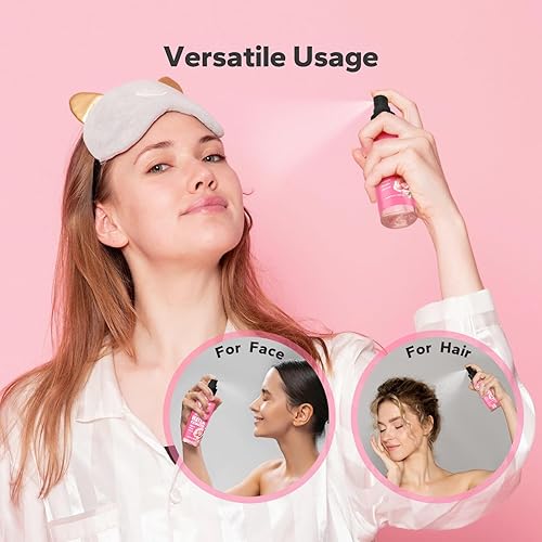 Miniatura 5 de SilkySecret Spray de agua orgánica de rosas (8.45 onzas líquidas), spray de agua de rosas para rostro y cabello, agua de rosas para el cuidado de la