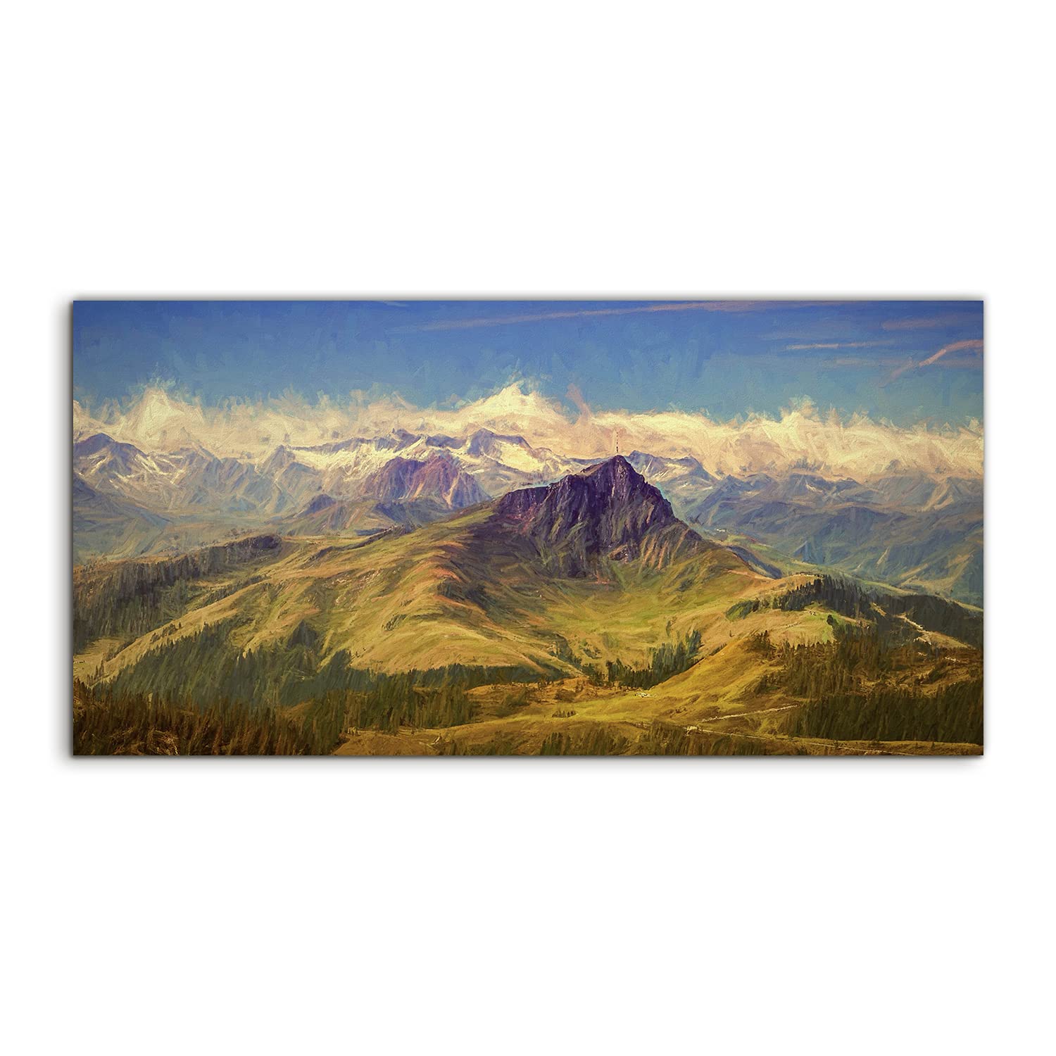 Tableau acrylique Mountains 100x50cm pour sublimer un mur vide - 8