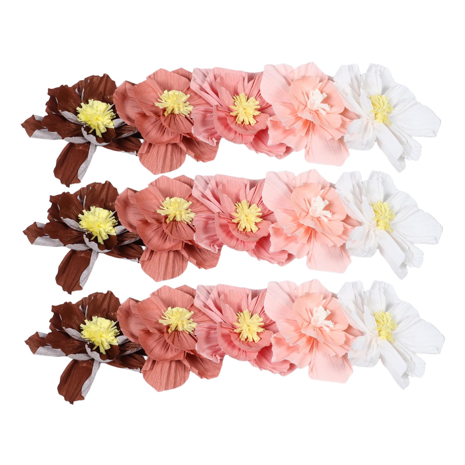 Fleurs en papier pour mur décor de 15 pièces grands bouquets floraux artificiels