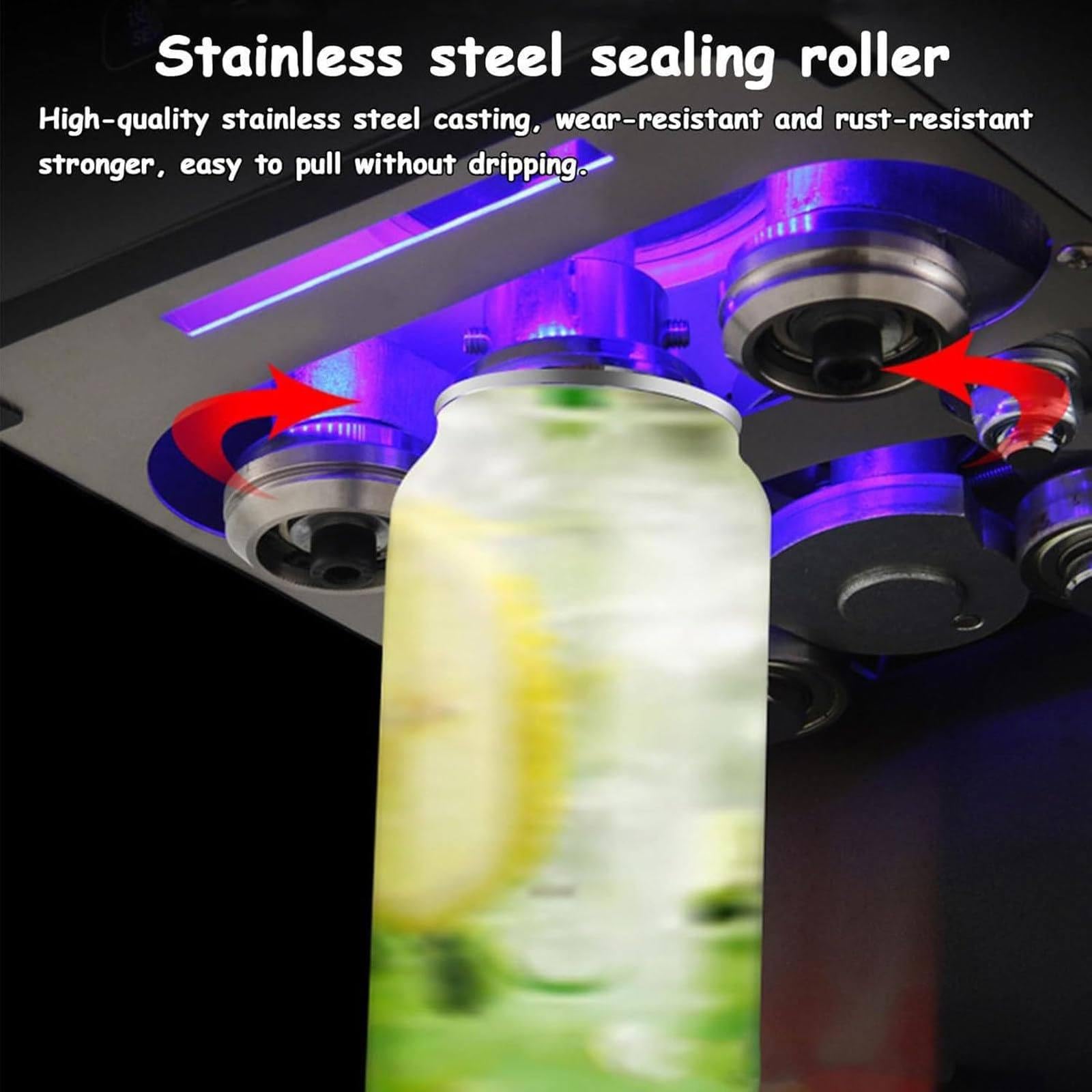 Selladora de latas de bebidas semiautomática de sobremesa de 370 W