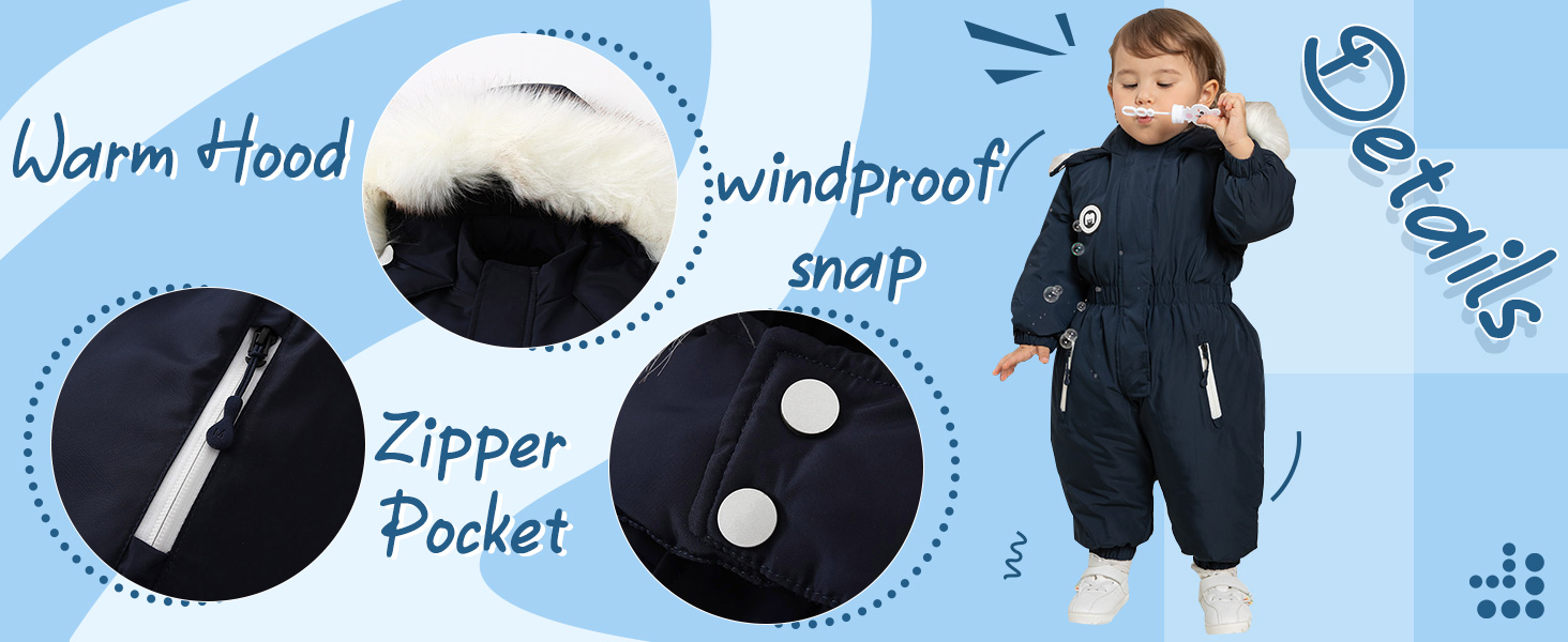 Schneeanzug Kinder Unisex – Wind- & Wasserdicht, Gefüttert, Perfekt Für Ski & Winter-Spaß