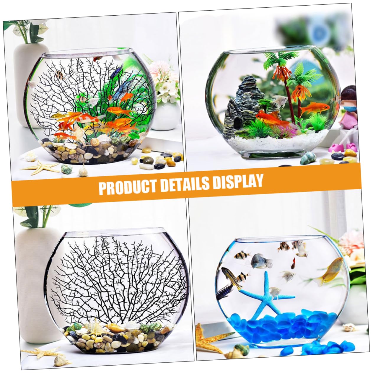 PRETYZOOM Pecera De Vidrio Decorativa Transparente Botella Ecológica para Terrarios y Decoración