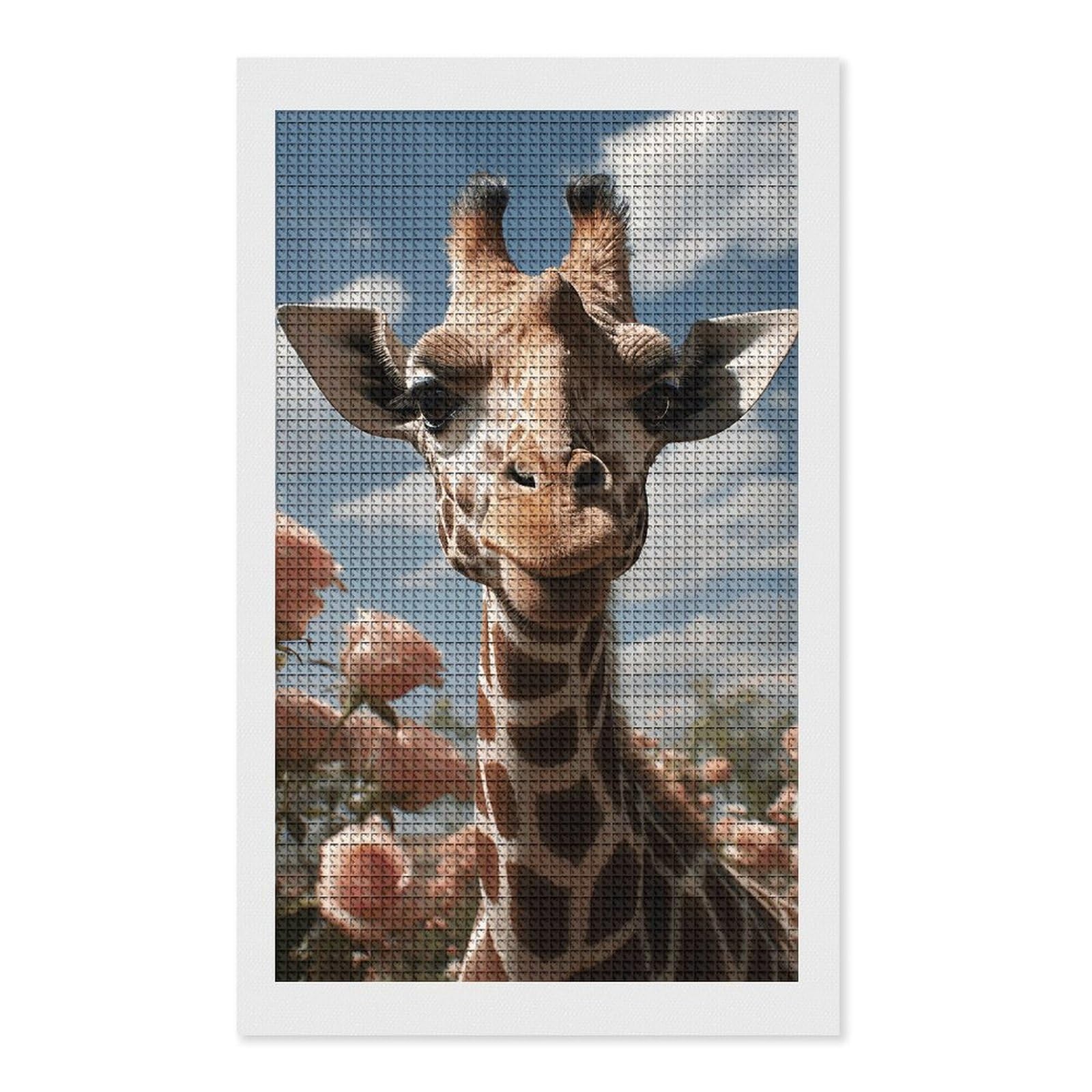 Beautiful Giraffe Diamond Art Kits for Adults, DIY 5D Diamonds Painting Kits for Beginner, Round Full Drill Diamond Dots Painting, 12"x20" Diamonds Pictures Gem Art and Crafts Wall Decor