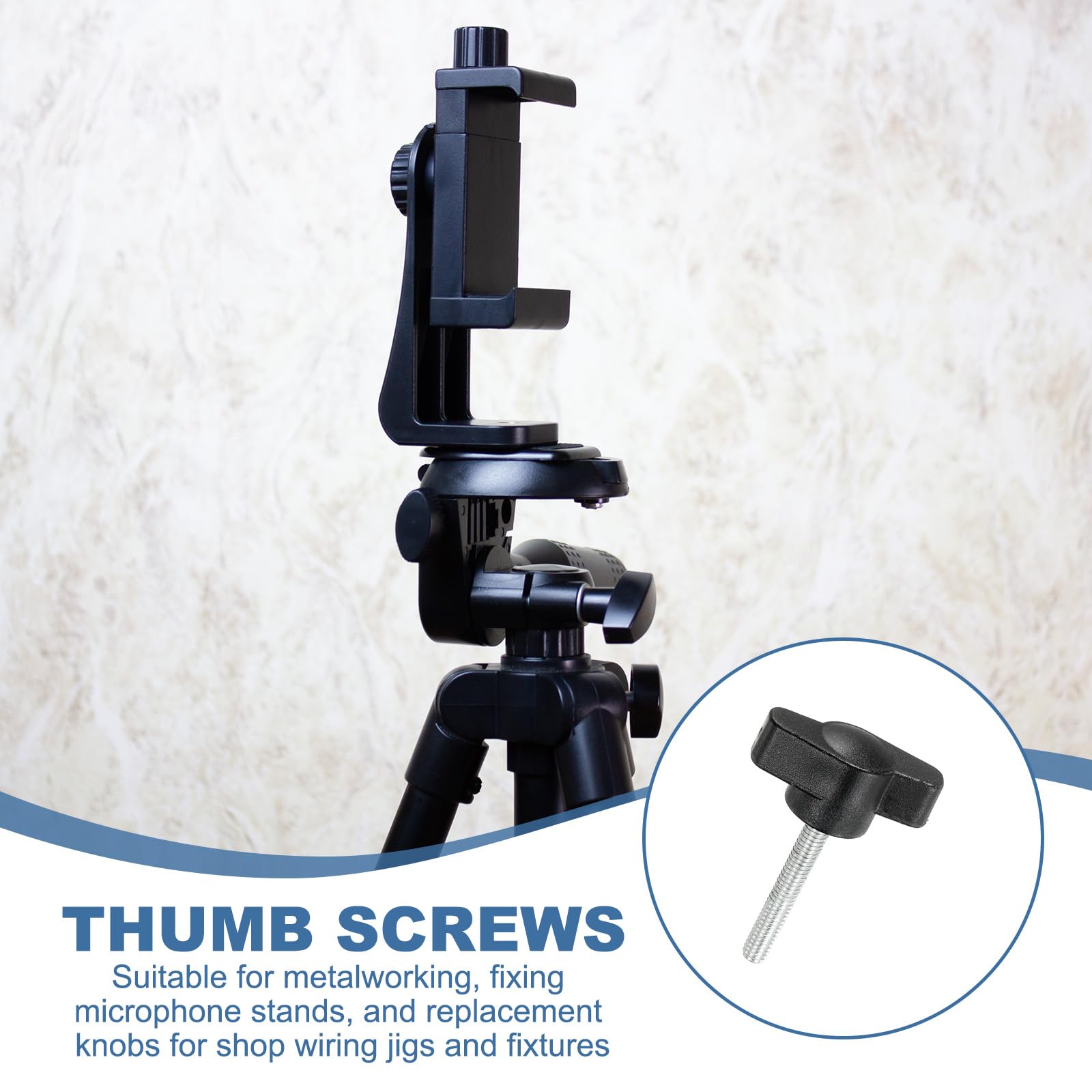 YELARXI Z- Shaped Thumb Screws 304 Stainless Steel Tee Wing Knobs Screws Clamping t Head - Image 4