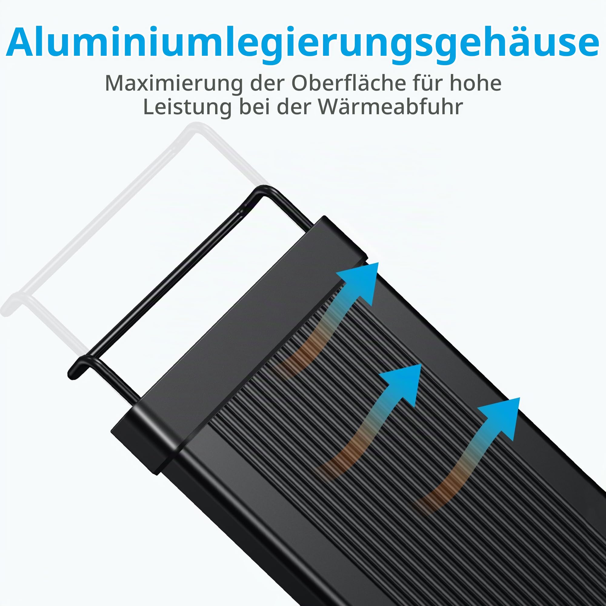 NICREW ClassicLED G2 Aquarium Beleuchtung, verstellbare LED Lampe mit Mondlicht, IP67 wasserdicht für Süßwasser-Aquarien, 60-80cm