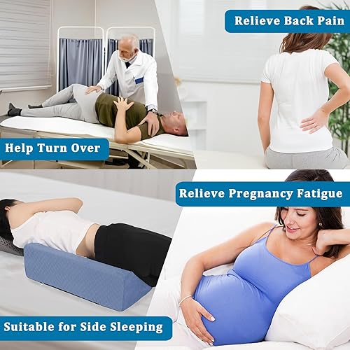 Miniatura 7 de Almohada de cuña de cama para dormir de lado, cuñas de posición corporal, almohada de cuña lateral para dormir de espalda, almohada de elevación