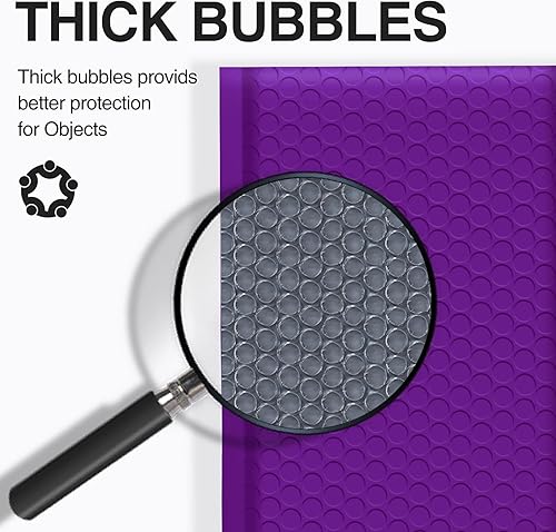 Miniatura 4 de UCGOU Paquete de 100 sobres de burbujas de 6 x 10 pulgadas, tamaño utilizable, 6 x 9 pulgadas, sobres acolchados de polietileno morado, bolsas de
