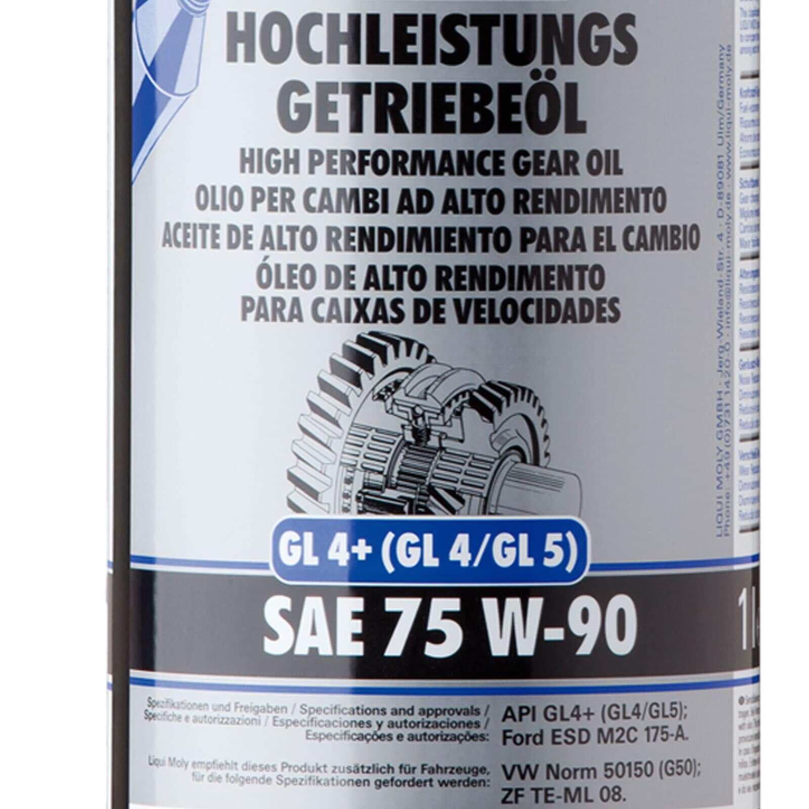 4x LIQUI MOLY 4434 Hochleistungs-Getriebeöl (GL4+) SAE 75W-90