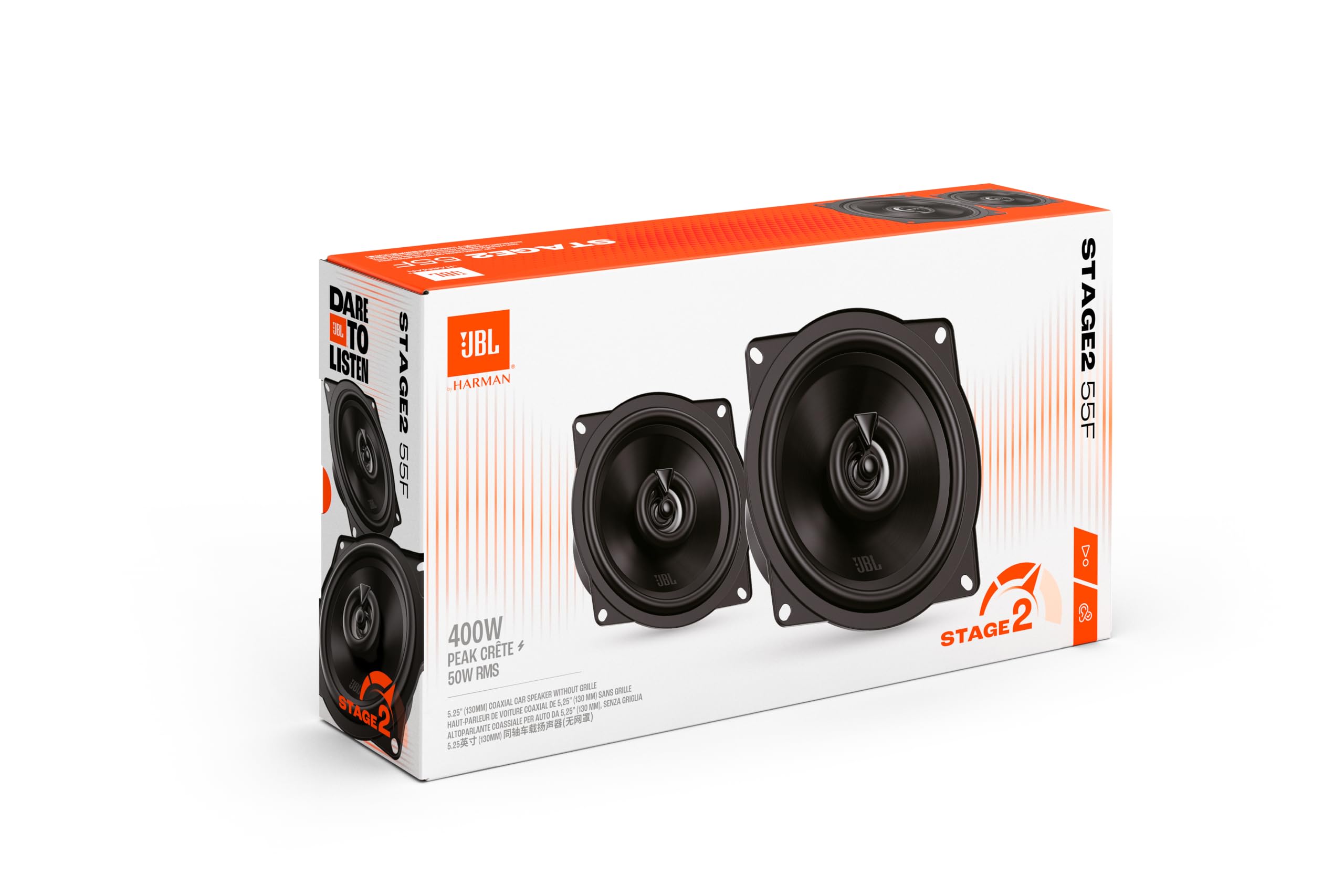 JBL Stage2 Haut Parleur Voiture Coaxiaux 130mm 50W RMS 400W Max Paire