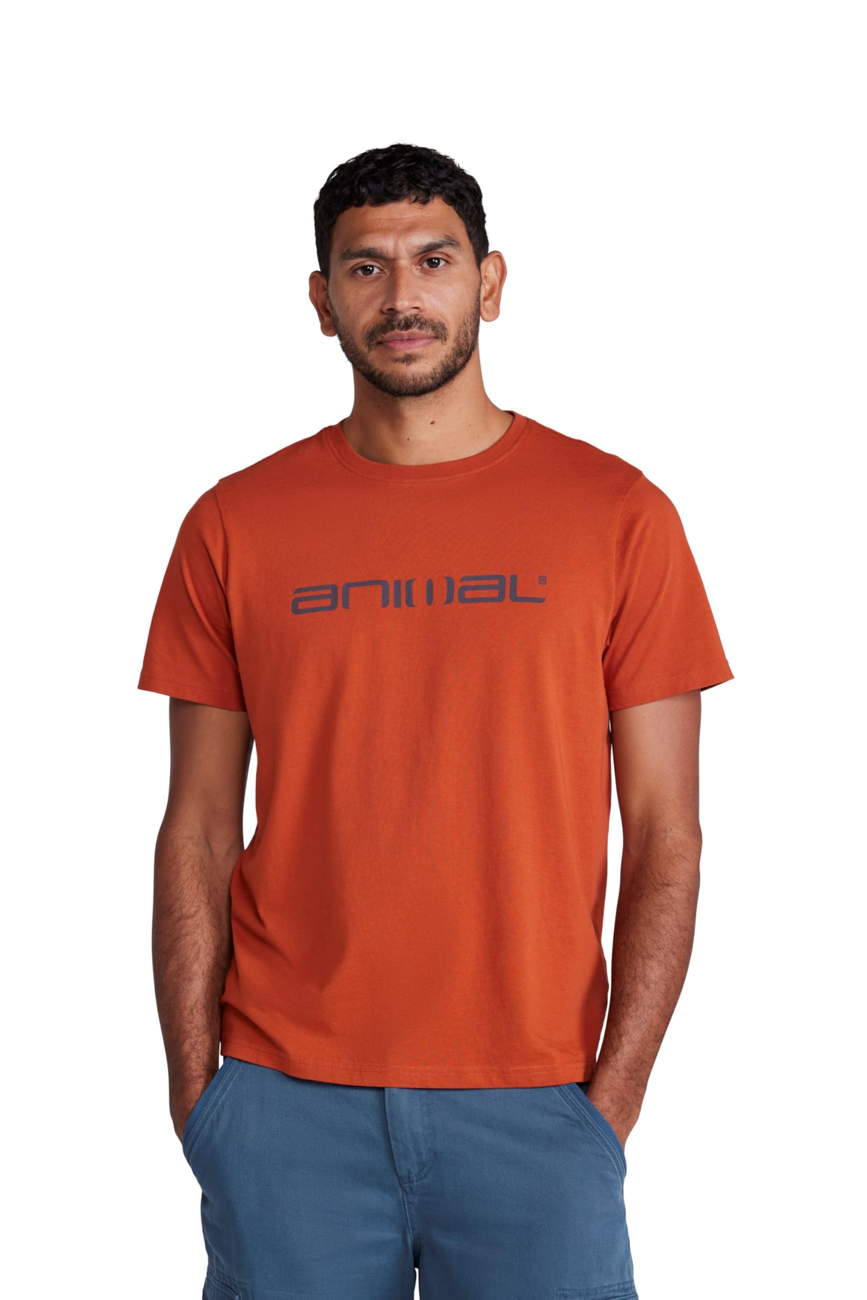 Animal Men's Rust Classico Cotton T-Shirt - Stylish, Lightweight & Breathable Tee In Soft - For Spring Summer Beach, Holiday & Travel Medium