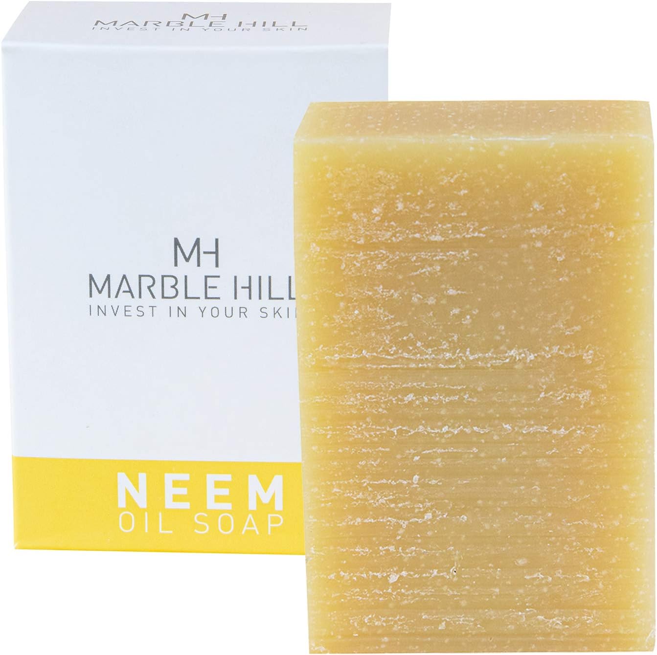 Neem oil moisturising soap bar for Dry Sensitive Eczema Prone Skin Psoriasis Itchy irritated skin. Shea Butter,Vitamin E. Daily use All ages Whole body. Formulated by Medical Doctor Marble Hill 100g