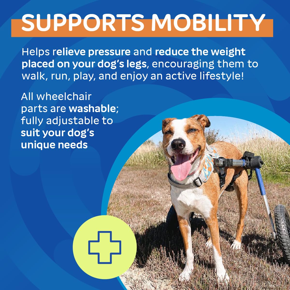 Amazon | ウォーキン・ホイールズ 犬用車椅子 スモール ブルー